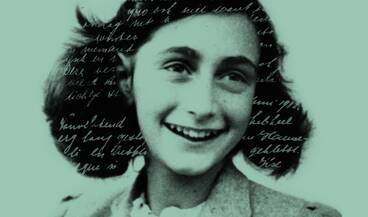 Key visual of the exhibition "Anne Frank and Switzerland Key-Visual der Ausstellung "Anne Frank und die Schweiz"